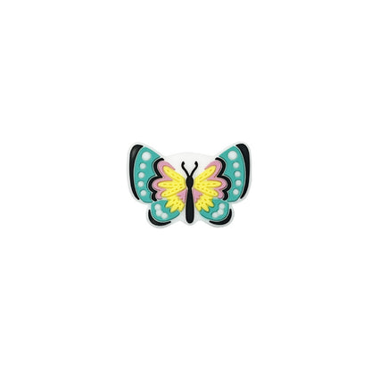 Silicone Focal Beads Butterfly Colorful Wing Patterns 20pcs 10
