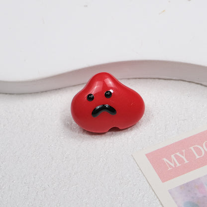 Painted Sad Cloud Acrylic Beads 20mm Glossy Colorful 50pcs 10