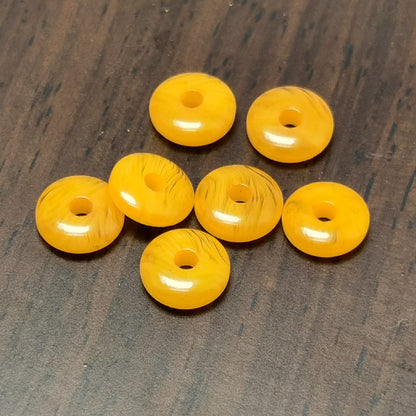 Imitation Beeswax Round Resin Beads 6x2mm Multicolor 100pcs 8