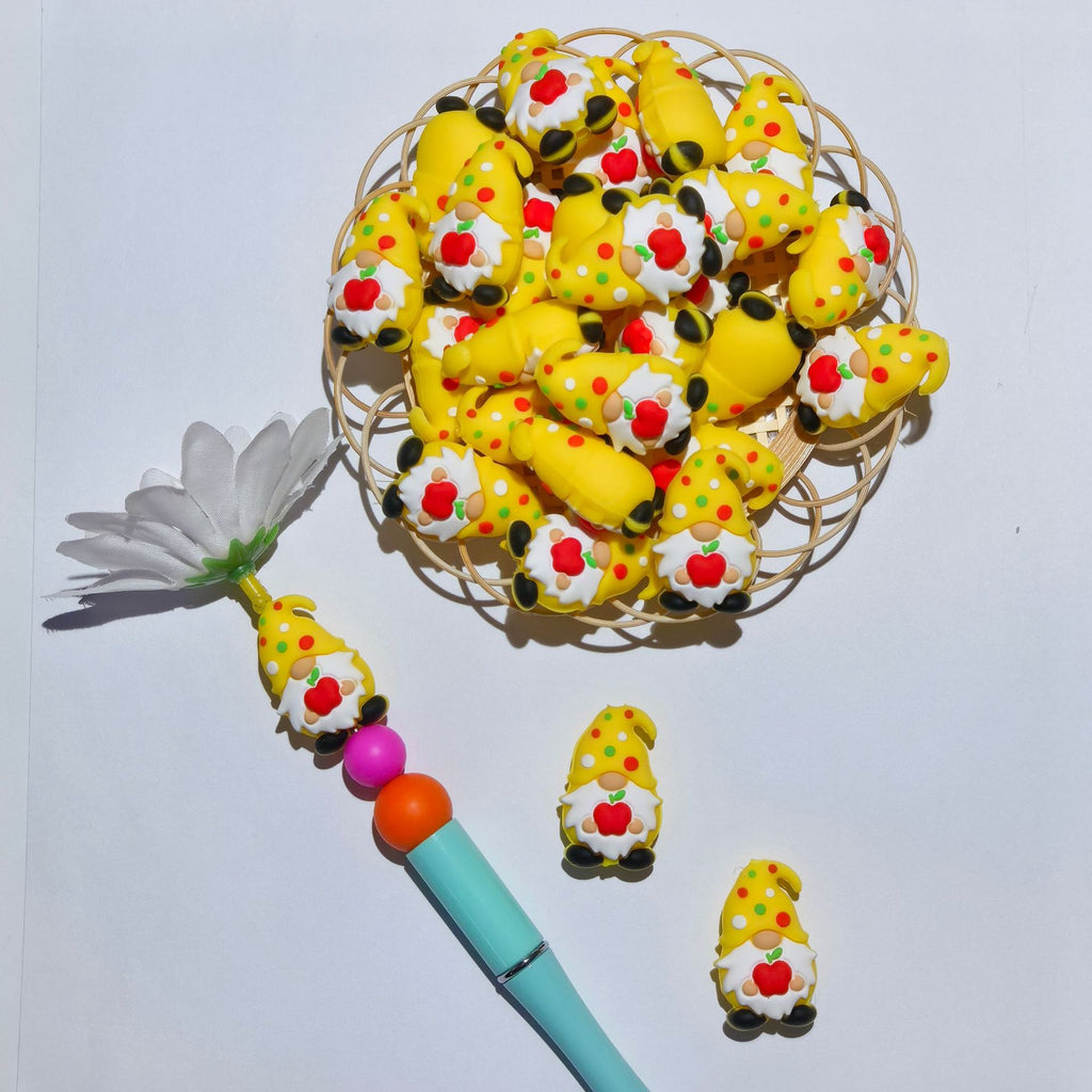 Silicone 3D Focal Beads Apple Dwarf Polka Dot Hat