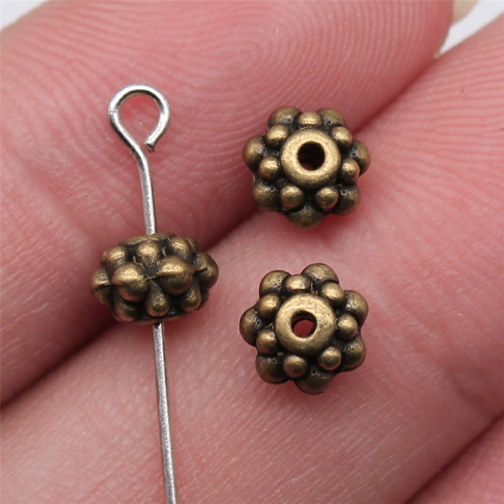 Alloy Waxberry Spacer Beads 6mm 100pcs Antique Silver 3