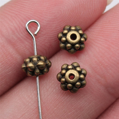Alloy Waxberry Spacer Beads 6mm 100pcs Antique Silver 3