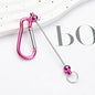 Beadable Carabiner Keychain Metal Shiny Frame Colorful Options 10