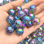Glow In The Dark Leopard Print Acrylic Beads 16mm Plated 20pcs 3