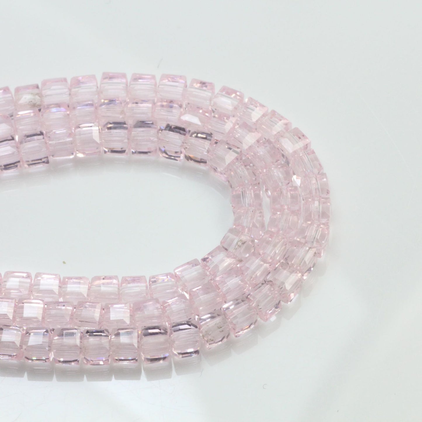 Square Glass Beads 4mm Transparent Clear Cube 100pcs 20
