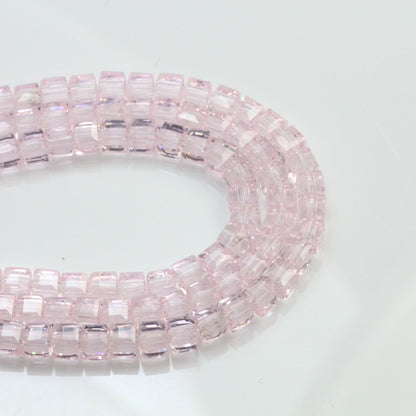 Square Glass Beads 4mm Transparent Clear Cube 100pcs 20