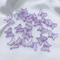 Transparent Butterfly Acrylic Beads 16mm UV Plating Summer 30pcs 9