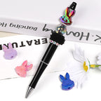 UV Plating Rabbit Acrylic Beads 24x18mm Punk Glossy Mixed 50pcs 2