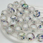 Plating Acrylic Beads 16mm Barbie Printed Colorful Mixed 50pcs 6