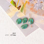 Vintage Transparent Green Gilded Pattern Acrylic Beads 1pc 13