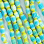Nepal Millefiori Oval Glass Beads 8mm by 12mm Vibrant Floral 310pcs 11