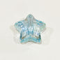 Clear Heart and Star Acrylic Beads 17-20mm Iridescent AB Coated 20pcs 7