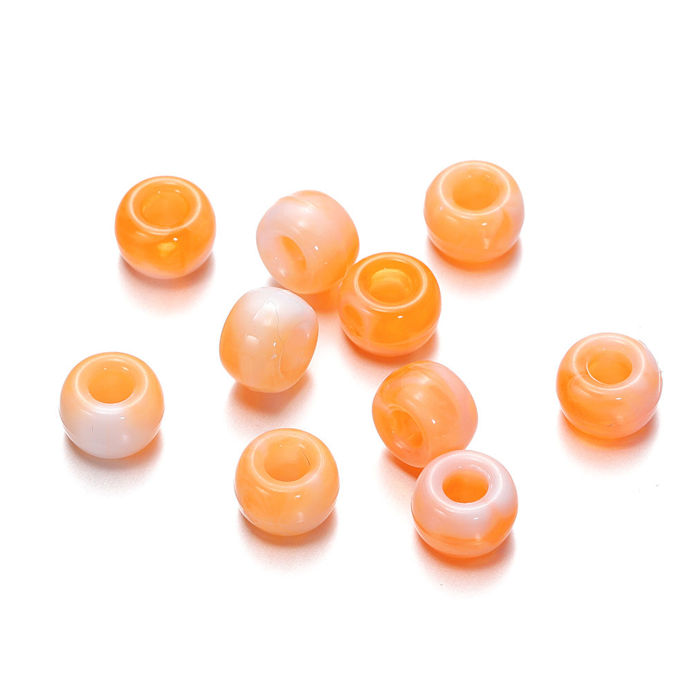 Mermaid Color Pony Beads 9mm Acrylic Pearly Pastel 200pcs 16