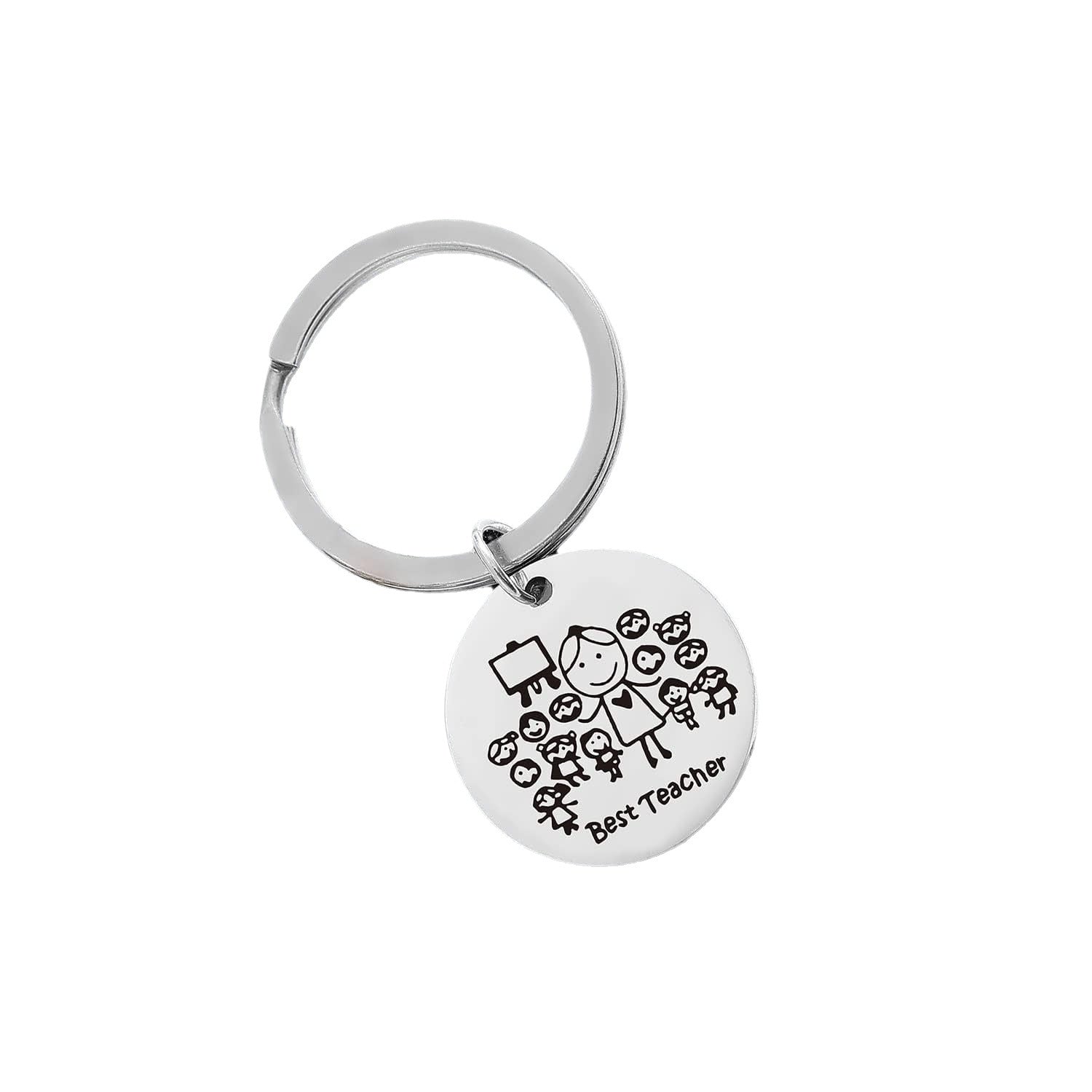 Stainless Steel Teacher Keychain Best Teacher Design 2.5cm 4