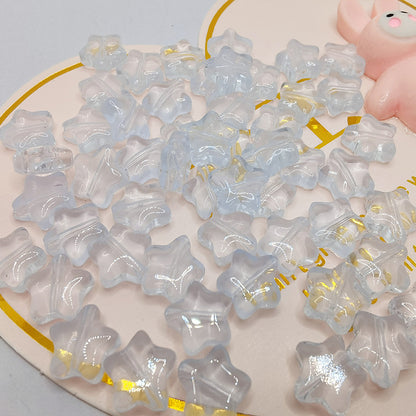 Czech Glass Beads Star 8mm Perforated Multicolor 10pcs 11