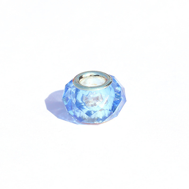 Acrylic Facet Spacer Beads 14mm Large Hole 100pcs 21