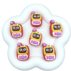 Hand Painted Phone Acrylic Beads 25x35mm Pingu Shin-Chan Design 4pcs 5