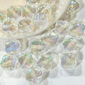 Shimmer Clover Resin Beads 12mm Iridescent Sparkle 10pcs 6
