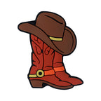 Silicone Focal Beads Brown Cowboy Boots With Hat Cowboy Boots 20pcs 4