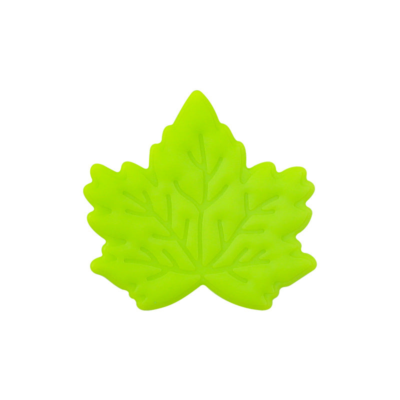Silicone Focal Beads Maple Leaf Detailed Vein Patterns 20pcs 6