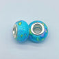 Resin Spacer Beads 14mm Ink Painting Large Hole 50pcs 13