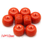 Imitation Coral Barrel Resin Beads 6-22mm Warm Reddish Orange 100pcs 13