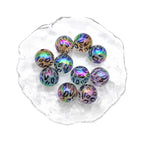Glow In The Dark Leopard Print Acrylic Beads 16mm Plated 20pcs 5