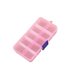 Plastic Organizer Boxes 12.8x6.5x2.1cm 10 Compartments Pastel Colors 4pcs 5