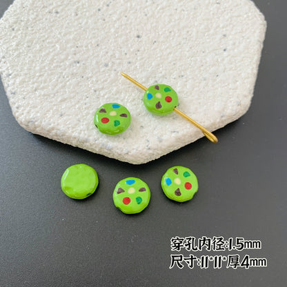 Baking Painted Series Metal Beads Colorful Glossy Alloy 20pcs 26