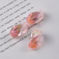 Transparent Plating Twisted Acrylic Beads 23.2×13.7mm Mixed Colors 50pcs 6
