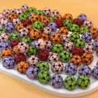 Football Patterned Rhinestone Bubblegum Beads 16mm 20mm 25pcs 3
