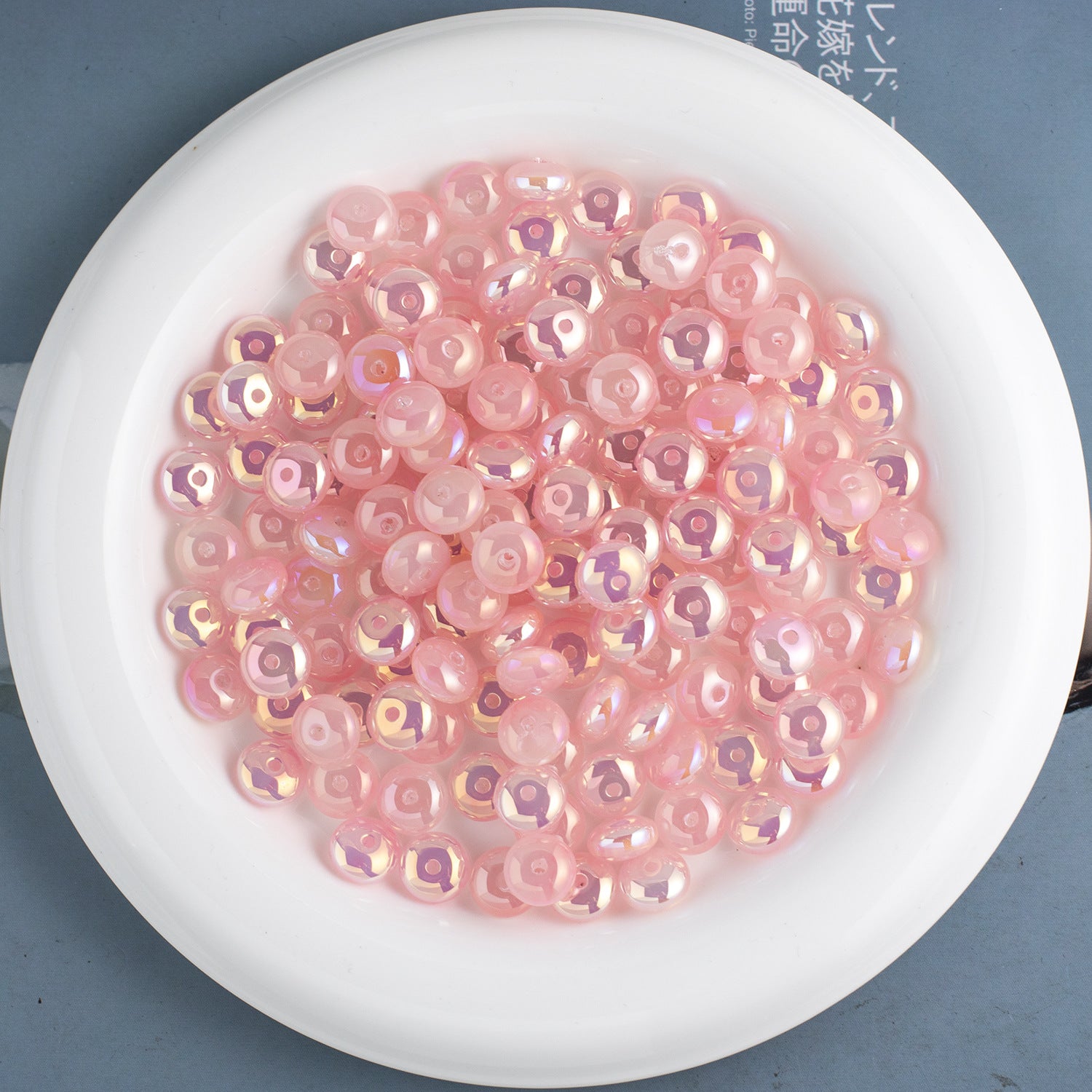 Resin Round Spacer Beads 10mm Plating Glossy 20pcs 10