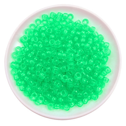 Transparent Acrylic Seed Beads 9mm Large Hole Colorful 100pcs 16