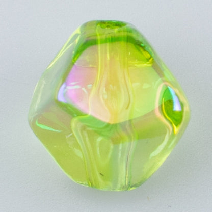 Transparent Rhombus Acrylic Beads 18mm AB Colored Plating 100pcs 13