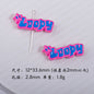 Painted Loopy Acrylic Beads 12x33.6mm Double Color Small Beaver Plate 10pcs 2