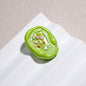 Hand Painted Oval Bouquet Acrylic Beads 28mm Colorful Floral 10pcs 12
