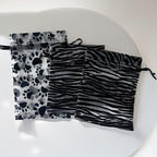 Organza Drawstring Bags Metallic Butterfly Puppy Paw Pattern 10pcs 2
