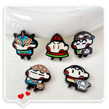 Painted Alloy Metal Beads Crayon Shin-Chan Series 10pcs 2