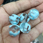 Hand Painted Round Acrylic Beads 16mm Transparent Icing Design 100pcs 4