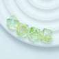 Transparent Irregular Faceted Acrylic Square Beads 12mm UV Plating 100pcs 13