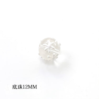 Hand Painted Christmas Enamel Glass Beads 12mm 14mm 1pc 9