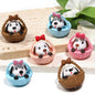 Cartoon Bamboo Basket Puppy Resin Beads 32mm 20pcs