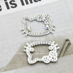 Cute Cartoon Hello Kitty Butterfly Alloy Bead Frames Colored Diamond 10pcs 4