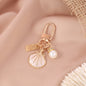 Alloy Starfish Keychain Metal Pastel Shell and Pearl Charm 7