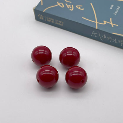 Opaque Bubblegum Beads 20mm Solid Color Glossy Mixed 113pcs 33