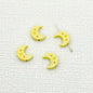 Star Moon Metal Beads 14mm Painted Glossy Celestial 10pcs 8