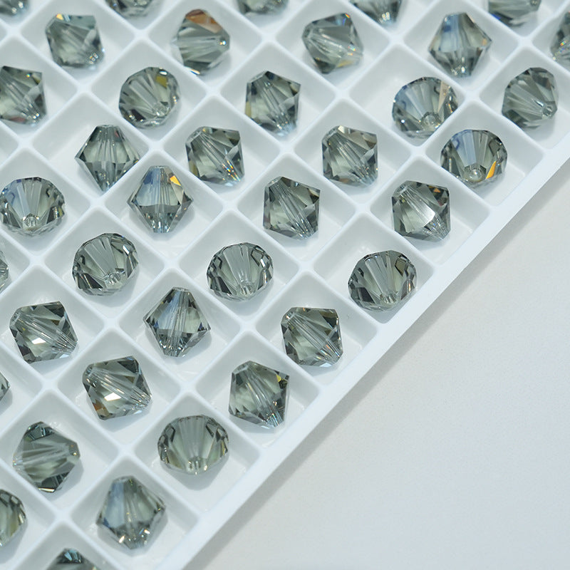 Electroplated Seed Glass Beads 4mm Faceted Multi Colored 40pcs 3