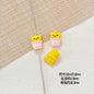 Baking Painted Good Sign and Teacup Bear Metal Beads 17mm 10pcs 18
