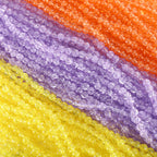 Electroplated Crackle Glass Beads 8mm Vibrant Mixed Colors 10 Strands