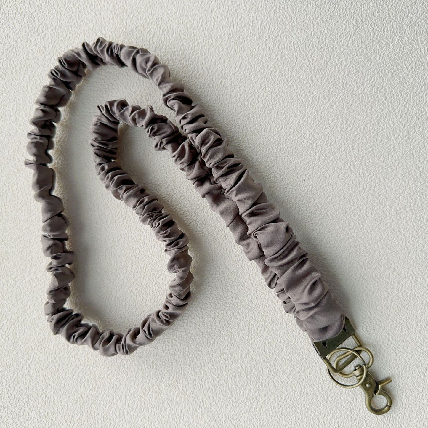 Stretchy Satin Scrunchie Lanyard Keychain Ruched Texture 49cm 1pc 8